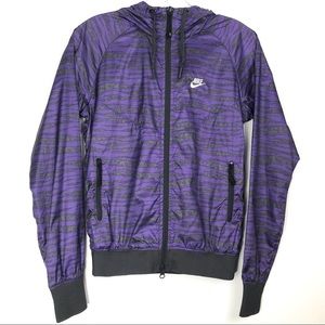 Nike Windbreaker Purple Zebra Print